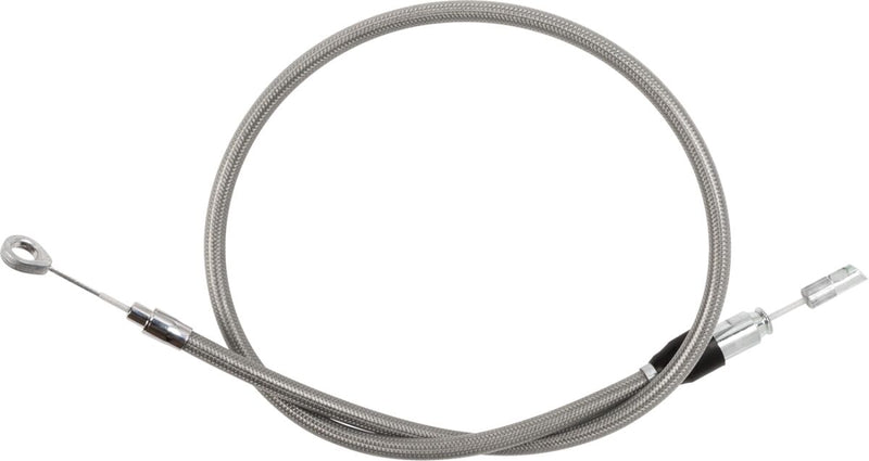 Drag Specialties Quick Connect Clutch Cable - Each, Alternate Length /  Quick Connect - Chrome / Silver for Harley-Davidson Softail & Dyna 2018-2026
