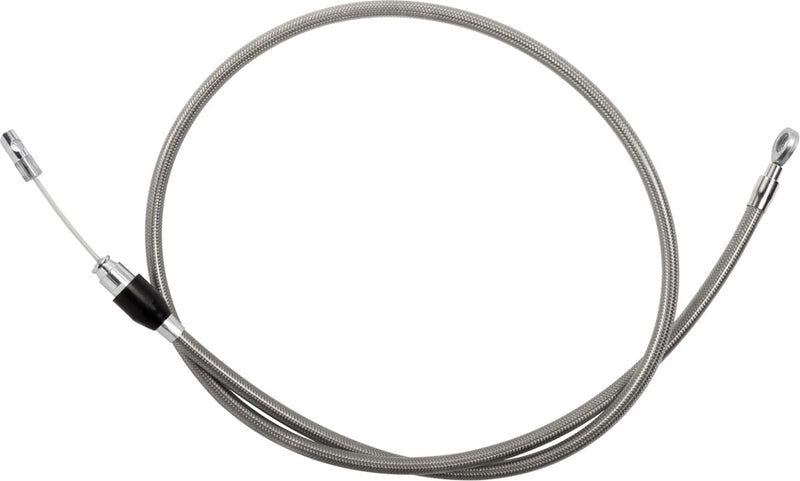 Drag Specialties Quick Connect Clutch Cable - Each, Alternate Length /  Quick Connect - Chrome / Silver for Harley-Davidson Touring, Softail, Dyna & FXR 2018-2026