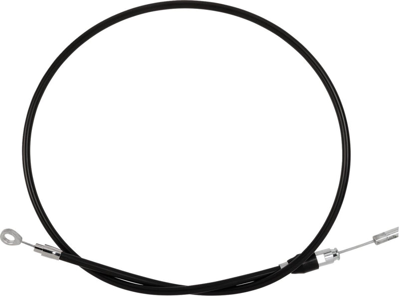 Drag Specialties Quick Connect Clutch Cable - Each, Alternate Length /  Quick Connect - Black / Chrome for Harley-Davidson Touring, Softail, Dyna & FXR 2018-2024