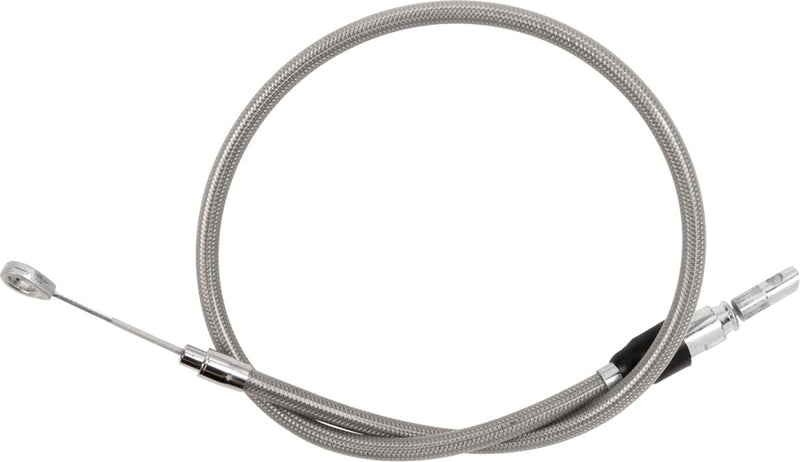 Drag Specialties Quick Connect Clutch Cable Fits Harley-Davidson Dyna, Softail Models 2018-2023 Chrome| Silver #53234-2HE
