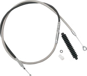 Drag Specialties High-Efficiency Braided Stainless Steel Clutch Cable Fits Harley-Davidson Touring Models 2021-2024 Chrome