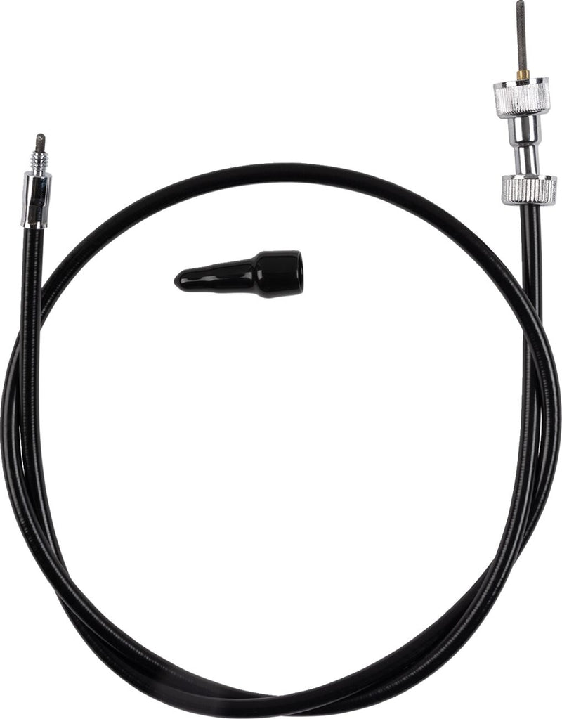 Drag Specialties Front-wheel Drive Speedometer Cable - Each - Black for Harley-Davidson Sportster & FXR 1972-1993