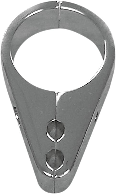 Drag Specialties Cable Clamp - Billet Aluminum, Each, Dual Cable - Chrome