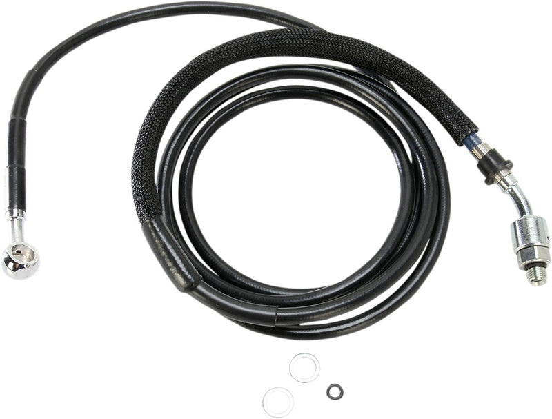 Drag Specialties Stainless Steel Hydraulic Clutch Line Vinyl-Coat Black +254 mm (10") +10"
