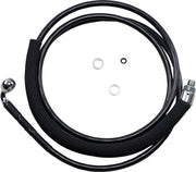 Drag Specialties Stainless Steel Hydraulic Clutch Line Vinyl-Coat Black +152 mm (+6")