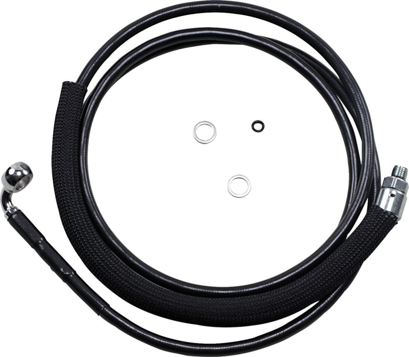 Drag Specialties Stainless Steel Hydraulic Clutch Line Vinyl-Coat Black +152 mm (+6")