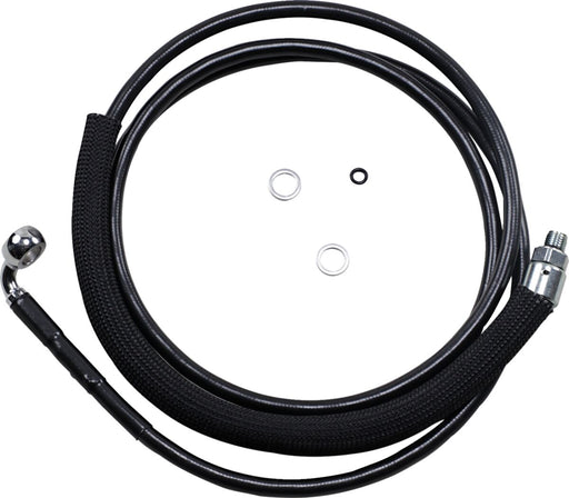 Drag Specialties Stainless Steel Hydraulic Clutch Line Vinyl-Coat Black +152 mm (+6")