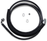 Drag Specialties Stainless Steel Hydraulic Clutch Line Vinyl-Coat Black +152 mm (+6") Each