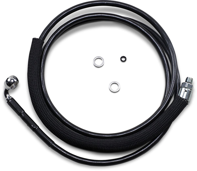 Drag Specialties Stainless Steel Hydraulic Clutch Line Vinyl-Coat Black +152 mm (+6") Each