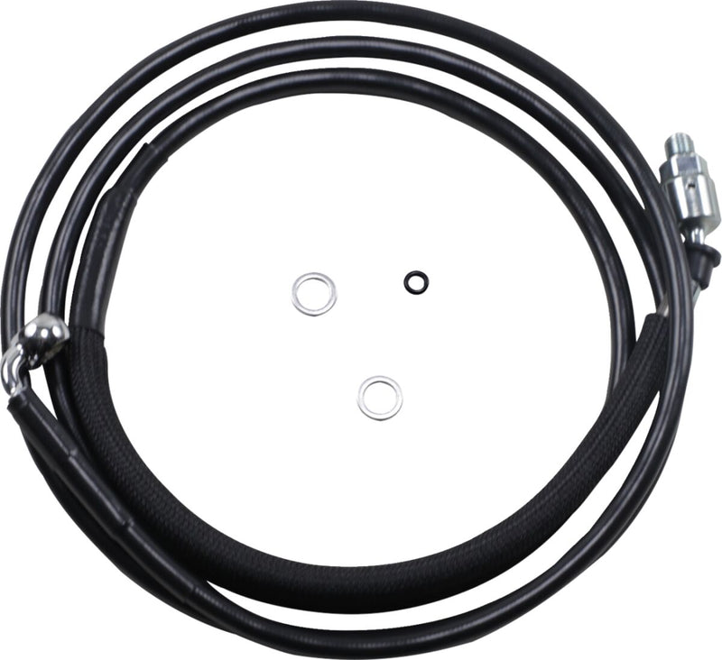 Drag Specialties Stainless Steel Hydraulic Clutch Line Vinyl-Coat Black +254 mm (10") +10"