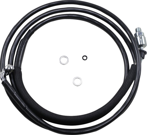 Drag Specialties Stainless Steel Hydraulic Clutch Line Vinyl-Coat Black +254 mm (10") +10"