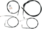 LA Choppers Standard Black Vinyl Handlebar Cable/Brake Line Kit Cable Kit Natural Alternate Length Braided Clutch Line #LA-8230KT-13B