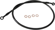 LA Choppers Scout Complete Stainless Braided Handlebar Cable/Brake Line Kit Midnight Standard Cable Kit Black Alternate Length Clutch Line