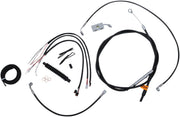 LA Choppers Complete Black Vinyl Braided Handlebar Cable/Brake Line Kit Cable Kit Clear-Coated Alternate Length Clutch Line Black| Clear-Coated| Natural #LA-8152KT2-16B