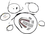 Burly Brand Control Kit for Early Touring Bikes with Bagger Bar Handlebars Complete Cable Kit Black Alternate Length Brake Line Clutch Line Each