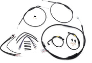 Burly Brand 14 Inch Apehanger Cable/Line Kit in Black For 2012-2017 Dyna FXDWG (ABS) Models