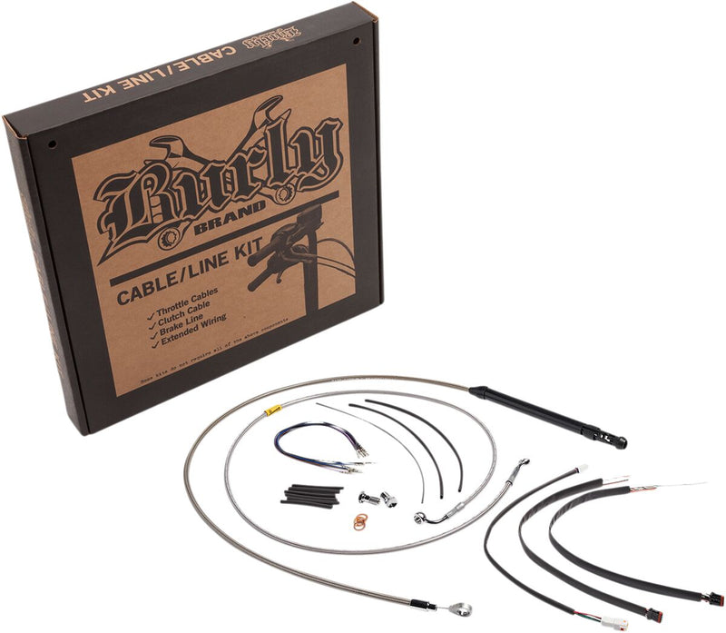 Burly Brand Handlebar Cable and Brake Line Kit for Burly Ape Handlebars #B30-1244