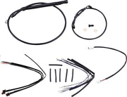 Burly Brand Complete Black Vinyl Handlebar Cable/Brake Line Kit for Ape Hanger Handlebars #B30-1254