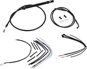 Burly Brand Complete Black Vinyl Handlebar Cable/Brake Line Kit for Ape Hanger Handlebars #B30-1261