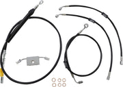 LA Choppers Standard Black Vinyl Handlebar Cable/Brake Line Kit Cable Kit Natural Alternate Length Braided Clutch Line