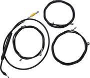 LA Choppers Standard Black Vinyl Handlebar Cable/Brake Line Kit Cable Kit Natural Alternate Length Braided Clutch Line #LA-8056KT-16B