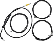 LA Choppers Standard Black Vinyl Handlebar Cable/Brake Line Kit Cable Kit Natural Alternate Length Braided Clutch Line