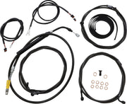 LA Choppers Complete Plug-and-Play Cable Kit Midnight Black Clear-Coated Alternate Length Braided Brake Line Clutch Line Black| Clear-Coated| Natural #LA-8056KT3-13M