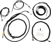 LA Choppers Complete Plug-and-Play Cable Kit Black Clear-Coated Alternate Length Braided Brake Line Clutch Line Black| Clear-Coated| Natural
