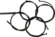 LA Choppers Complete Midnight Braided Handlebar Cable/Brake Line Kit Cable Kit Black Clear-Coated Clutch Line Black| Clear-Coated| Natural #LA-8059KT2-08M