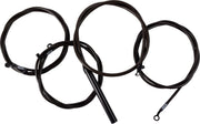 LA Choppers Complete Midnight Braided Handlebar Cable/Brake Line Kit Cable Kit Black Clear-Coated Alternate Length Clutch Line Black| Clear-Coated| Natural