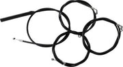 LA Choppers Complete Black Vinyl Braided Handlebar Cable/Brake Line Kit Cable Kit Clear-Coated Alternate Length Clutch Line Black| Clear-Coated| Natural