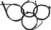 LA Choppers Complete Midnight Braided Handlebar Cable/Brake Line Kit Cable Kit Black Clear-Coated Clutch Line Black| Clear-Coated| Natural