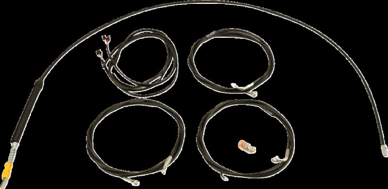 LA Choppers Complete Plug-and-Play Cable Kit Black Clear-Coated Braided Plug-N-Play Brake Line Clutch Line Black| Clear-Coated| Natural #LA-8059KT3-08B