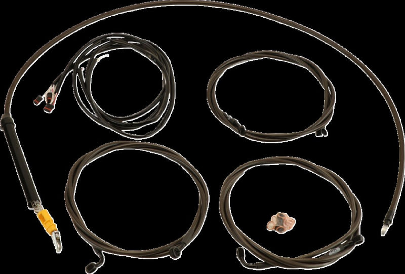 LA Choppers Complete Plug-and-Play Cable Kit Midnight Black Clear-Coated Braided Plug-N-Play Brake Line Clutch Line Black| Clear-Coated| Natural