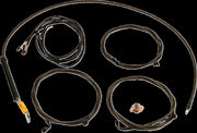 LA Choppers Complete Plug-and-Play Cable Kit Midnight Black Clear-Coated Braided Plug-N-Play Brake Line Clutch Line Black| Clear-Coated| Natural #LA-8059KT3-08M