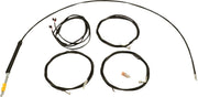 LA Choppers Complete Plug-and-Play Cable Kit Black Clear-Coated Alternate Length Braided Brake Line Clutch Line Black| Clear-Coated| Natural #LA-8059KT3-16B