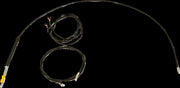 LA Choppers Complete Plug-and-Play Cable Kit Black Clear-Coated Alternate Length Braided Brake Line Clutch Line Black| Clear-Coated| Natural
