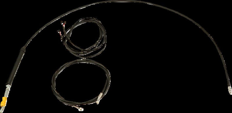 LA Choppers Complete Plug-and-Play Cable Kit Black Clear-Coated Alternate Length Braided Brake Line Clutch Line Black| Clear-Coated| Natural #LA-8060KT3-13B