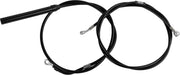 LA Choppers Standard Black Vinyl Handlebar Cable/Brake Line Kit Cable Kit Natural Braided Clutch Line Black| Natural #LA-8062KT-08B
