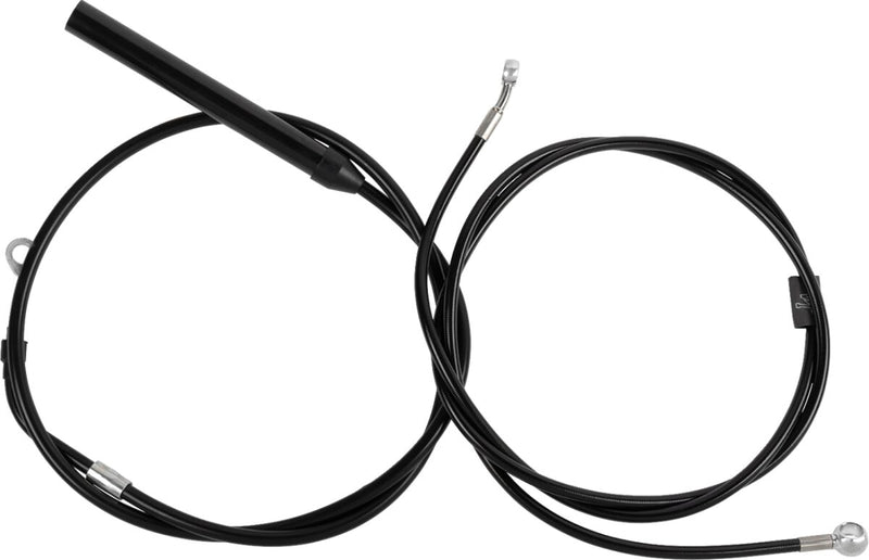 LA Choppers Standard Black Vinyl Handlebar Cable/Brake Line Kit Cable Kit Natural Alternate Length Braided Clutch Line Black| Natural #LA-8062KT-13B