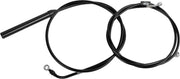 LA Choppers Standard Black Vinyl Handlebar Cable/Brake Line Kit Cable Kit Natural Alternate Length Braided Clutch Line Black| Natural #LA-8062KT-16B