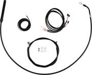 LA Choppers Complete Plug-and-Play Cable Kit Black Clear-Coated Alternate Length Braided Brake Line Clutch Line Black| Clear-Coated| Natural #LA-8062KT3-16B