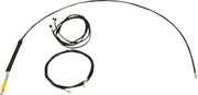 LA Choppers Complete Plug-and-Play Cable Kit Black Clear-Coated Alternate Length Braided Brake Line Clutch Line Black| Clear-Coated| Natural #LA-8063KT3-13B