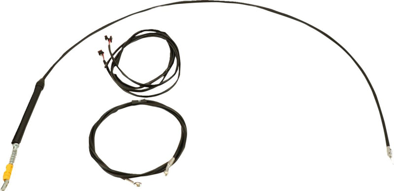 LA Choppers Complete Plug-and-Play Cable Kit Black Clear-Coated Alternate Length Braided Brake Line Clutch Line Black| Clear-Coated| Natural #LA-8063KT3-13B