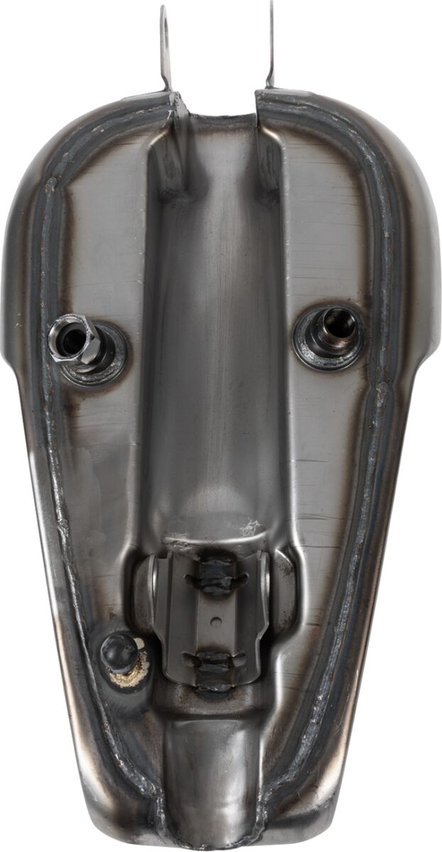 Drag Specialties Legacy Gas Tank Raw Silver Steel Each