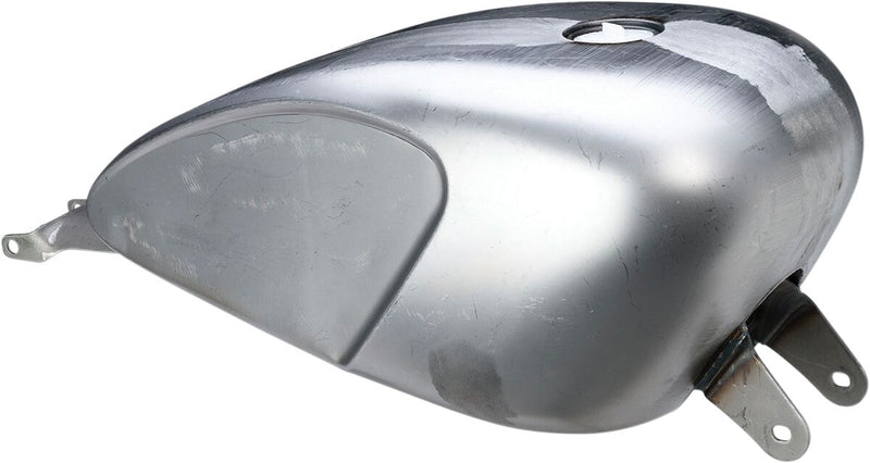 Drag Specialties Legacy Gas Tank Raw Silver Steel