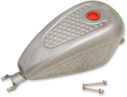 Drag Specialties Custom Gas Tank Raw Silver Diamond Custom Tank Steel