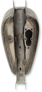 Drag Specialties Custom Gas Tank Raw Silver Diamond Custom Tank Steel Each