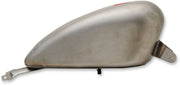 Drag Specialties Custom Gas Tank Raw Silver Peanut Custom Tank Steel Each