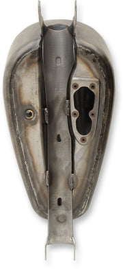 Drag Specialties Custom Gas Tank Raw Silver Peanut Custom Tank Steel #63585